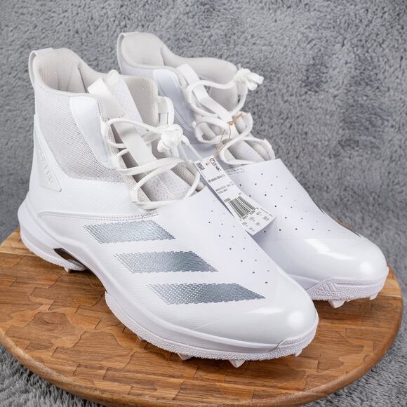 Adidas Adizero Chaos to Turf White Lineman Football Cleats IH0566 Men Size 14 - Picture 1 of 8